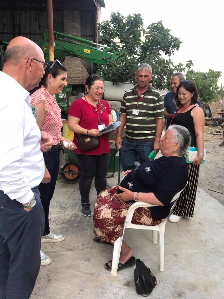 Bayraktar ve CTP’li Meclis üyesi adayları Gönendere'yi ziyaret etti