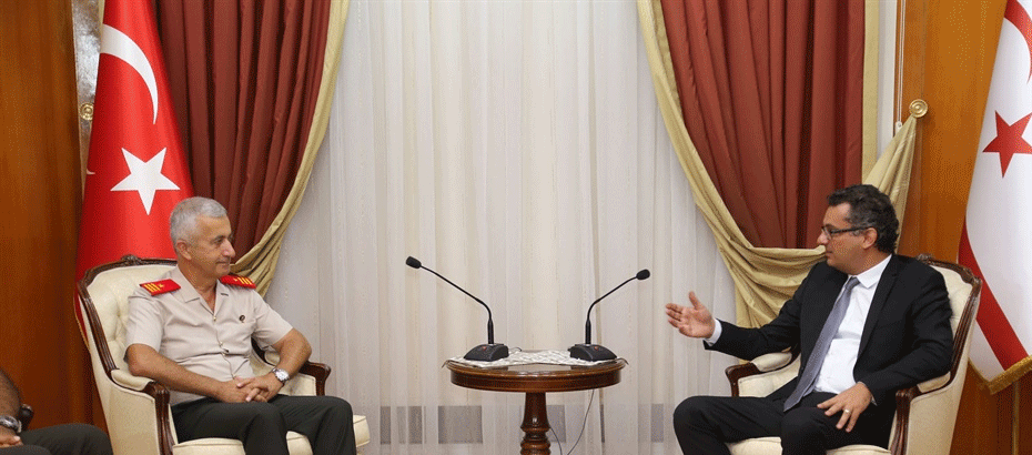 Başbakan Erhürman, Güvenlik Kuvvetleri Komutanı Algan’ı kabul etti