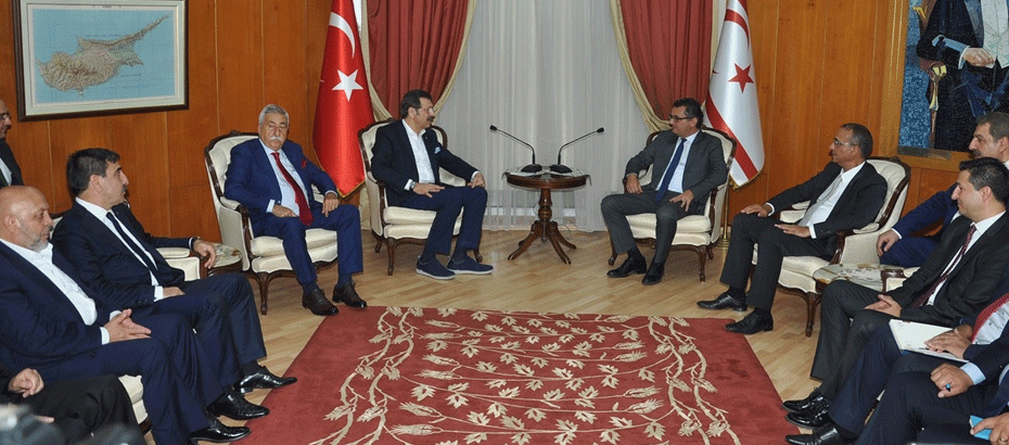 Başbakan Erhürman, TOBB Başkanı Hisarcıklıoğlu ve heyetini kabul etti