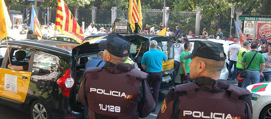 İspanya’da taksiciler grevde