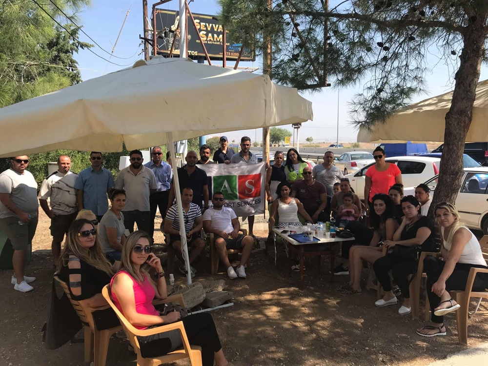 CAS çalışanları Ercan'daki çadırda eylemlerini sürdürüyor