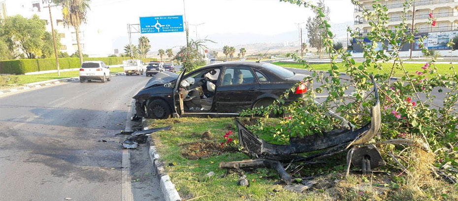 Lefkoşa’da trafik kazası: 1 kişi hafif yaralandı