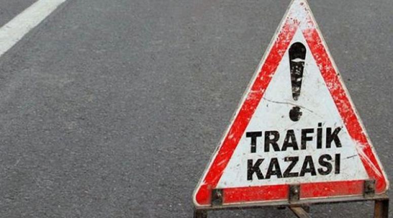 Boğazköy- Gönyeli Anayolu’ndaki trafik kazasında bir araç yandı