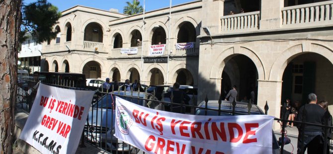 Girne Kaza Mahkemesi'nde tam gün grev var