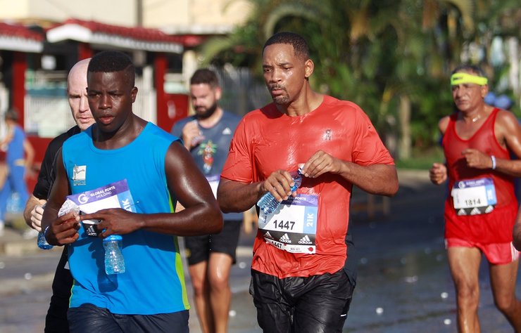 Hollywood yıldızı Will Smith, Küba’da maratona katıldı