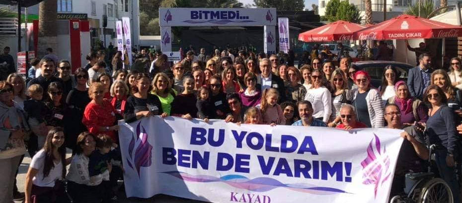 KAYAD kadına karşı şiddete hayır demek için yürüyüş düzenledi