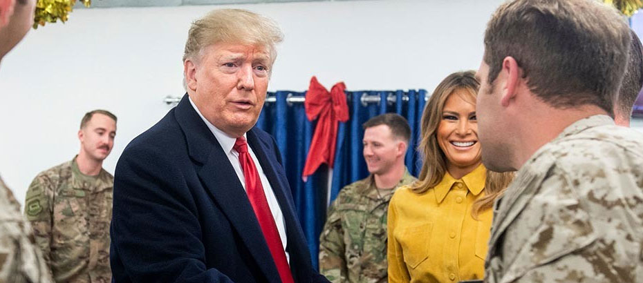 Trump, Irak’taki ABD askeri üsünü ziyaret etti