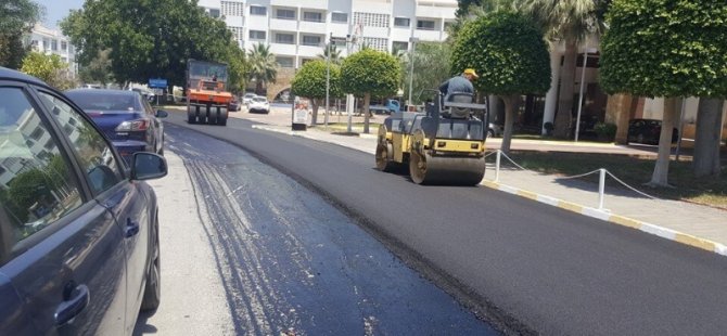 Girne’de hafta sonu asfalt çalışması yapılacak
