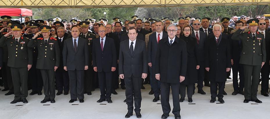 Kurucu Cumhurbaşkanı Denktaş için TMT Anıtı’nda tören düzenlendi