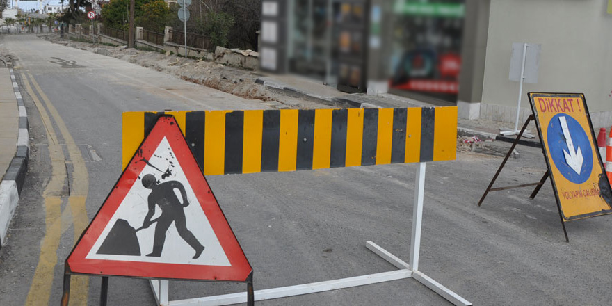  Girne’de, Kurtuluş Caddesi’nin bir kısmı trafiğe kapatıldı