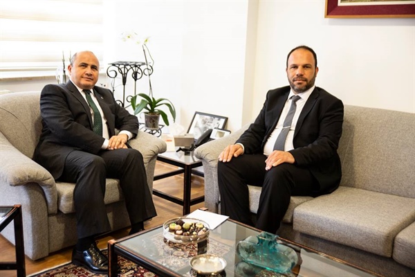 Hasan Sadıkoğlu, TC Lefkoşa Büyükelçisi Ali Murat Başçeri tarafından kabul edildi