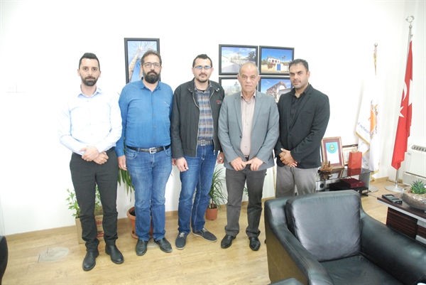 Kıbrıs Türk Elektrik Müteahhitleri Birliği, Lefke Belediye Başkanı Kaya’yı ziyaret etti