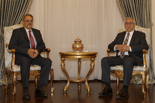 Mehmet Borak, Cumhurbaşkanı Mustafa Akıncı’ya veda ziyaretinde bulundu