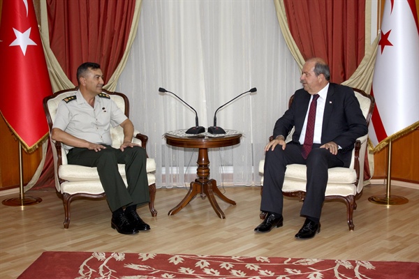 Tatar, Kıbrıs Türk Barış Kuvvetleri Komutanı Tümgeneral Yılmaz Yıldırım’ı kabul etti