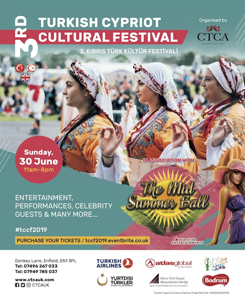 Kıbrıs Türk Kültür Festivali 30 Haziran Pazar günü yapılıyor