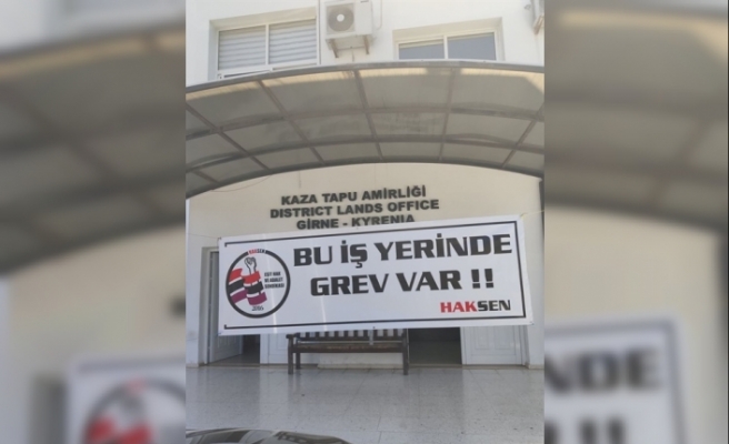 Girne Tapu Dairesi'nde bir günlük uyarı grevi