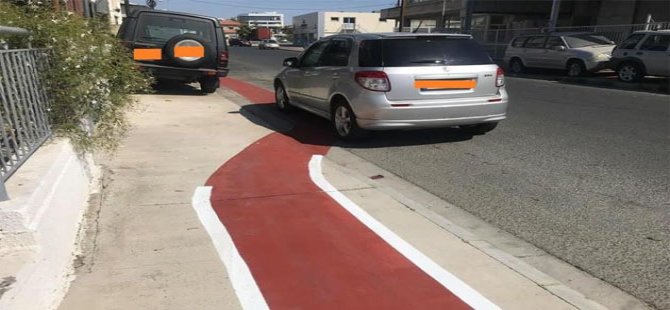 “Zigzag Bisiklet Yolu Rezillik”... Limasol'daki bisiklet yolu tartışmalara neden oldu