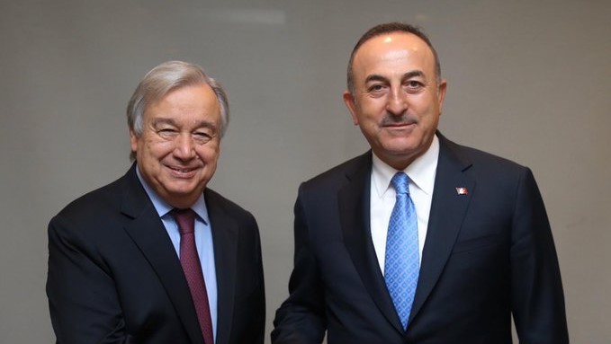 Çavuşoğlu, BM Genel Sekreteri Antonio Guterres ile görüştü
