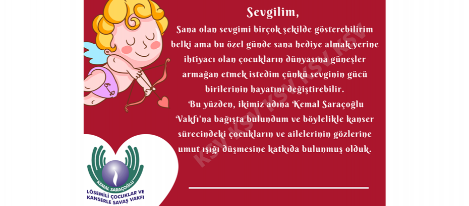 Kemal Saraçoğlu Vakfı’ndan sevgi kartı