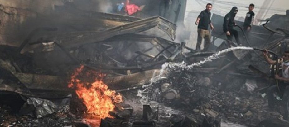 Gazze kent merkezinde çıkan yangın sonucu 9 kişi öldü