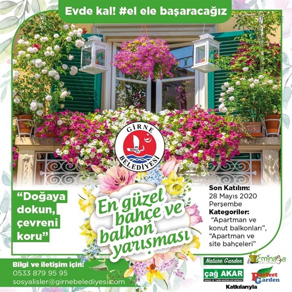 Girne Belediyesi tarafından “En Güzel Bahçe, Balkon Yarışması” düzenleniyor