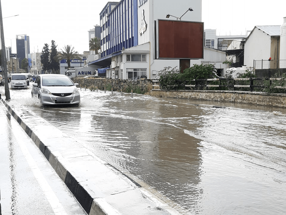Sağanak yağışlardan en çok nasibini alan bölgelerden biri başkent Lefkoşa