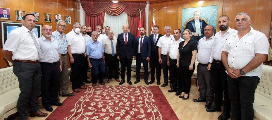 Başbakan Tatar, Yeni Kurulan Taşımacılar Birliği heyetini kabul etti