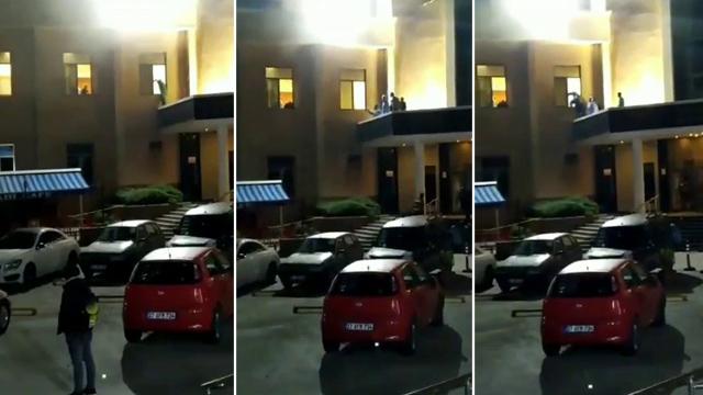 Gaziantep'te hastanede çıkan yangın ve panik kamerada