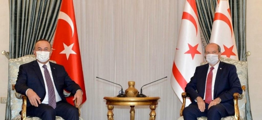 Cumhurbaşkanı Ersin Tatar, TC Dışişleri Bakanı Mevlüt Çavuşoğlu ile bir araya geldi