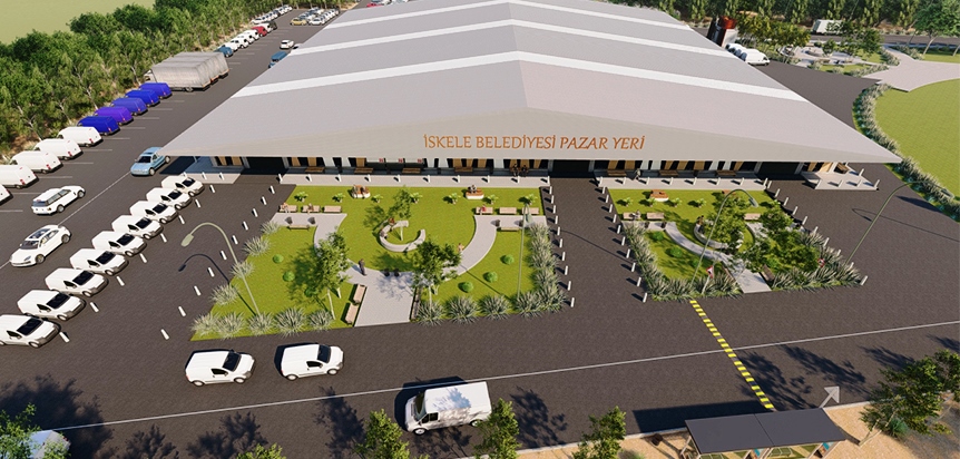 İskele Belediyesi Kapalı Pazar ve Terminal Alanı Projesi’nin yapımı başlıyor