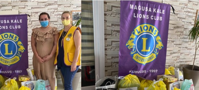 Mağusa Kale Lions Kulübü, mülteciler için yardımda bulundu