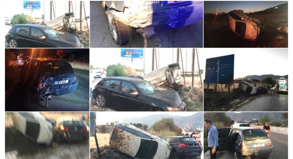 Lefkoşa-Girne anayolunda korkutan kaza: 2 yaralı!