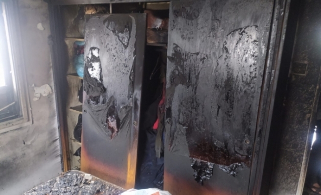 Taşkınköy’de bir evde yangın çıktı
