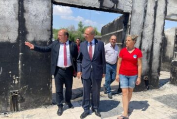 Tatar, Yeniboğaziçi Belediyesi'nin yanan tesisini ziyaret etti