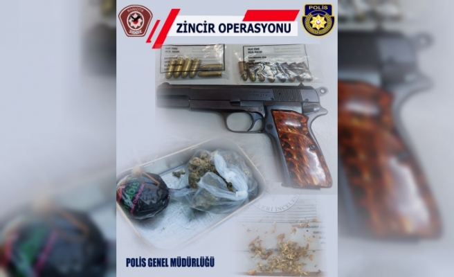 Yeşiltepe’de bir evde uyuşturucu madde ve silah bulundu