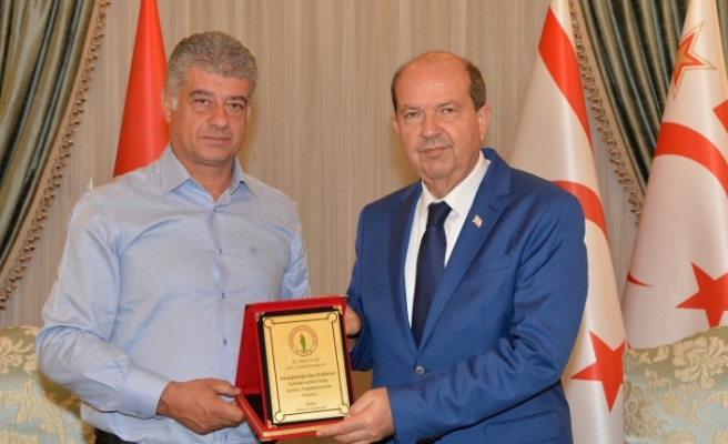 Cumhurbaşkanı Tatar, Karaoğlanoğlu Spor Kulübü yönetimini kabul etti