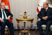 Cumhurbaşkanı Ersin Tatar, TBMM eski Başkanı Mustafa Şentop ve beraberindeki heyeti kabul ederek görüştü